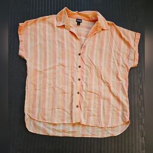 Patagonia Women's Lightweight A/C Shirt Peach Button Down S